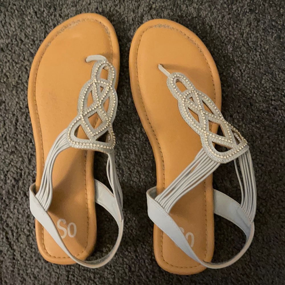 Blue sparkle sandals